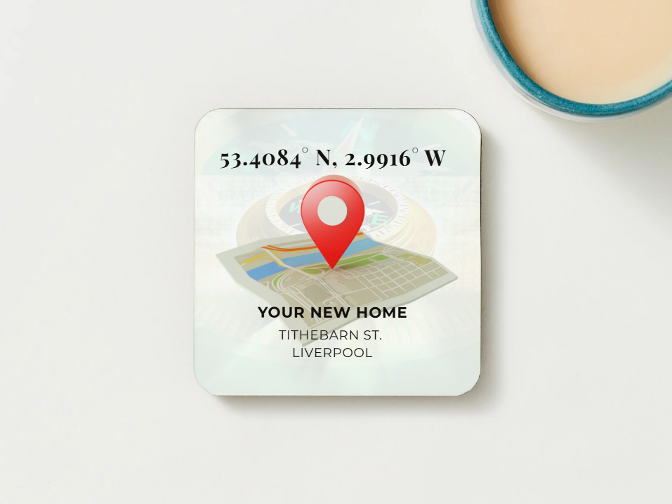 Your New Home Coordinates Mug Set – Personalised Location Gift