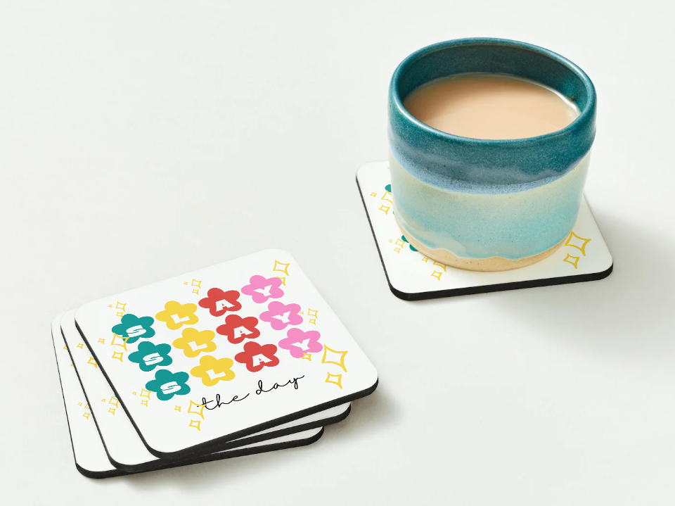 Slay the Day Rainbow Mug & Matching Coaster – Colourful Pride Gift