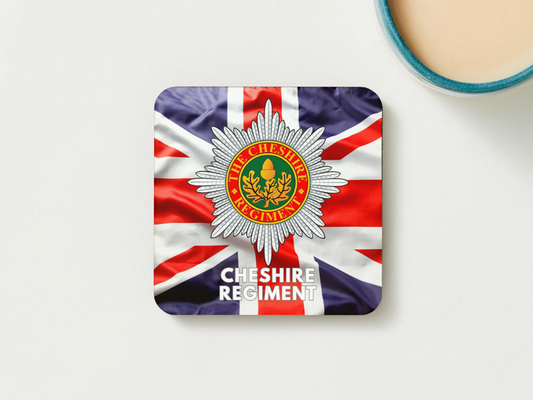Cheshire Regiment Military Coaster set of 2 or 4