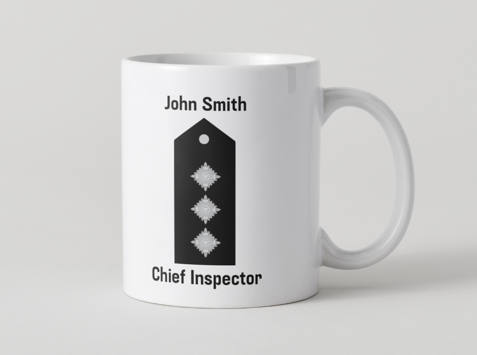 Police Mugs UK Veteran Personalised Epaulettes