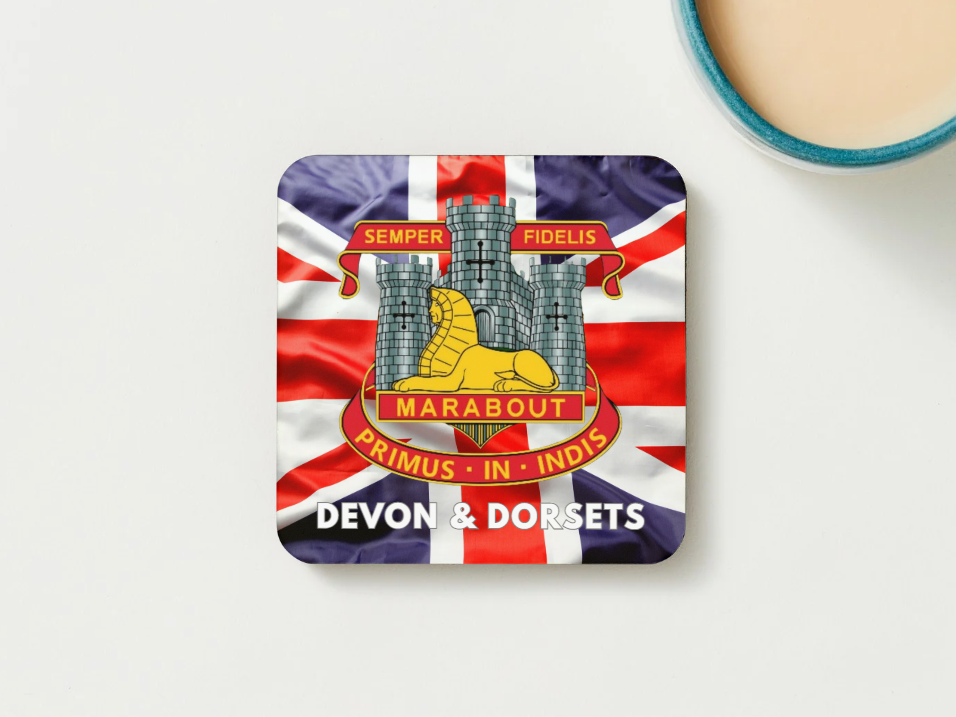 Devon & Dorsets Military Coaster set of 2 or 4