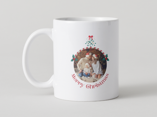 Personalised Christmas Mug & Coaster Set – Family Photo Gift