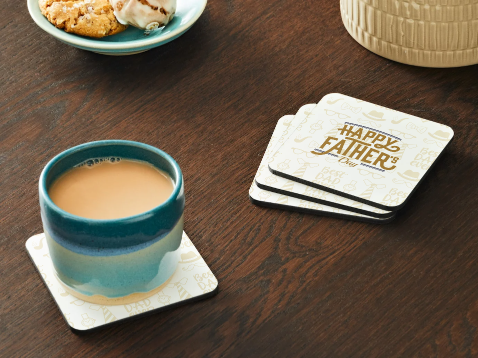 Father's Day Coasters SET of 2 or 4 Happy Fathers Day