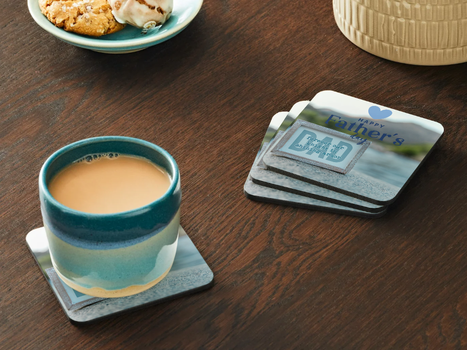 Father's Day Coasters SET of 2 or 4 Happy Fathers Day