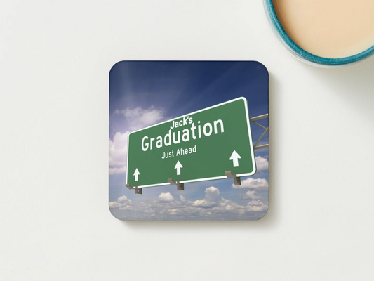 Graduation Coasters SET of 2 or more Personalised Graduation Just Ahead