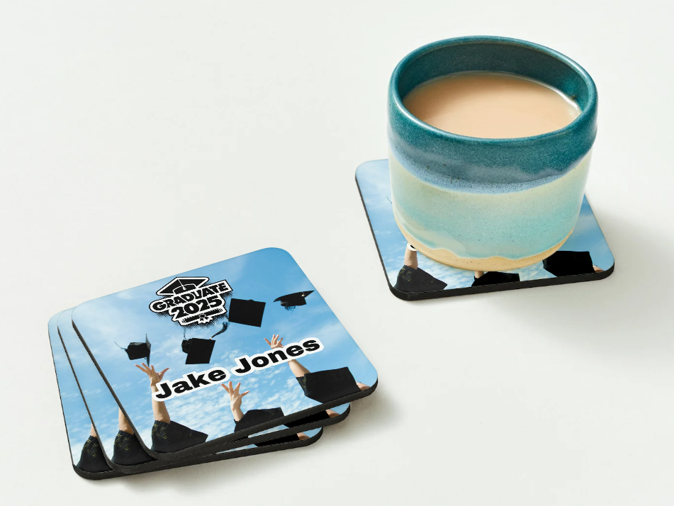 Graduation Coasters SET of 2 or more Personalised Graduate 2025