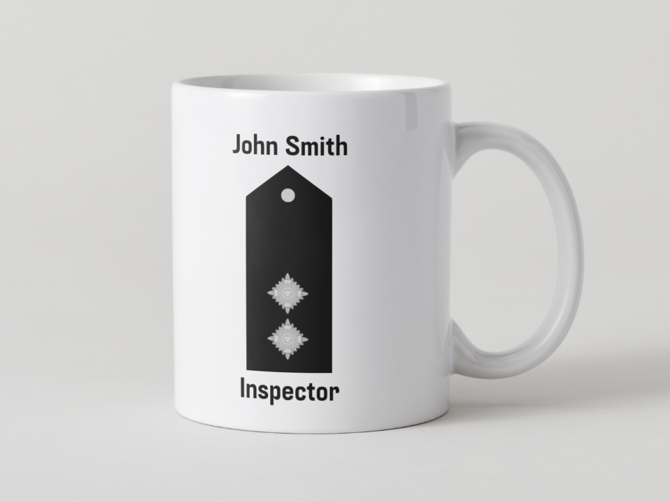 Police Mugs UK Veteran Personalised Epaulettes