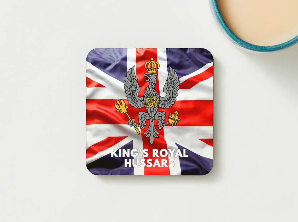 Kin's Royal Hussars Military Coaster set of 2 or 4