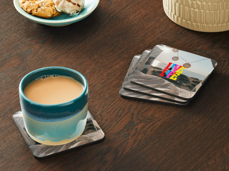 Motorhome Coasters Campervan SET of 2 or 4 Live LIfe