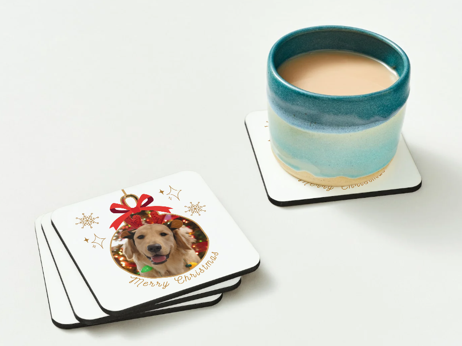 Personalised Pet Christmas Mug & Coaster Set – Celebrate Your Furry Friend