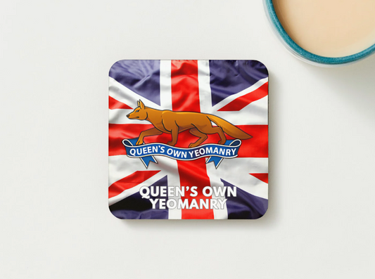 Queen's Own Yeomanry Military Coaster set of 2 or 4