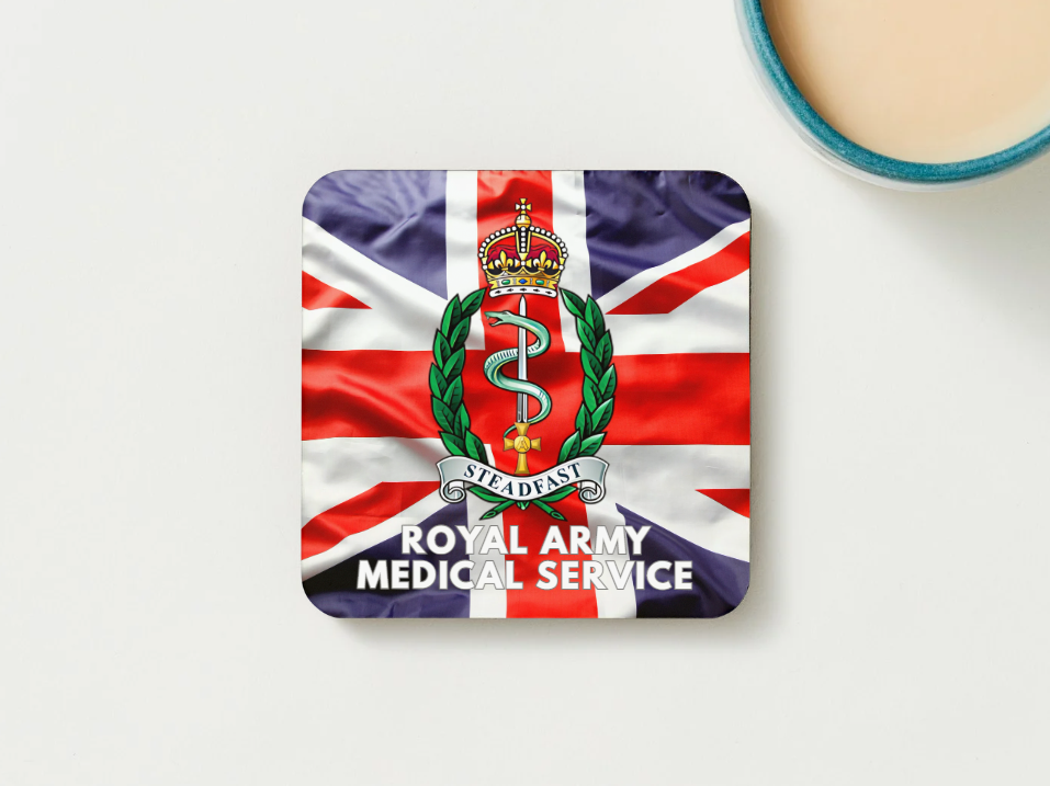 Royal Army Medical Service Military Coaster set of 2 or 4