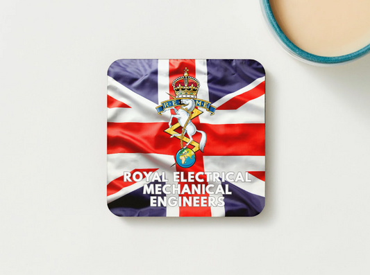 Royal Electrical & Mechanical Engineers Military Coaster set of 2 or 4