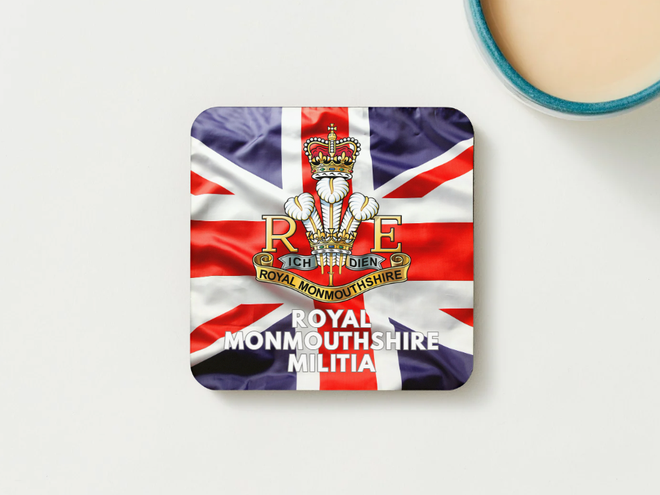 Royal Monmouthshire Militia Military Coaster set of 2 or 4