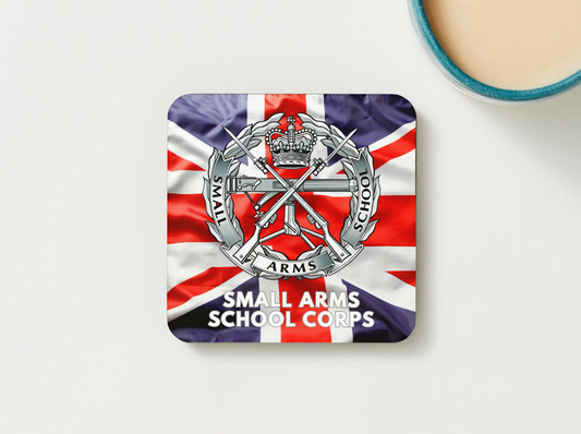 Small Arms School Corps Military Coaster set of 2 or 4