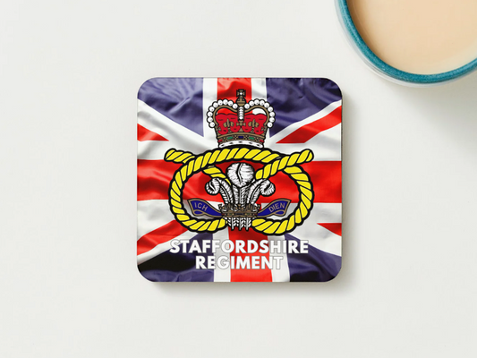 Staffordshire Regiment Military Coaster set of 2 or 4
