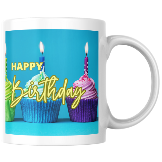 Happy Birthday Mug – Cup Cake Design