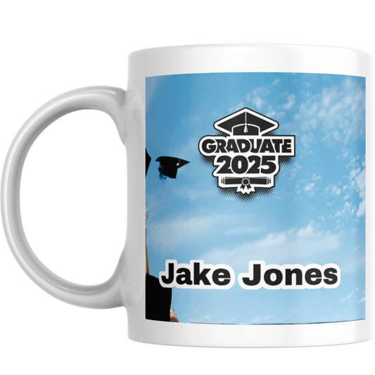 Personalised Graduation Mug – “Graduate” Design with Name and Year