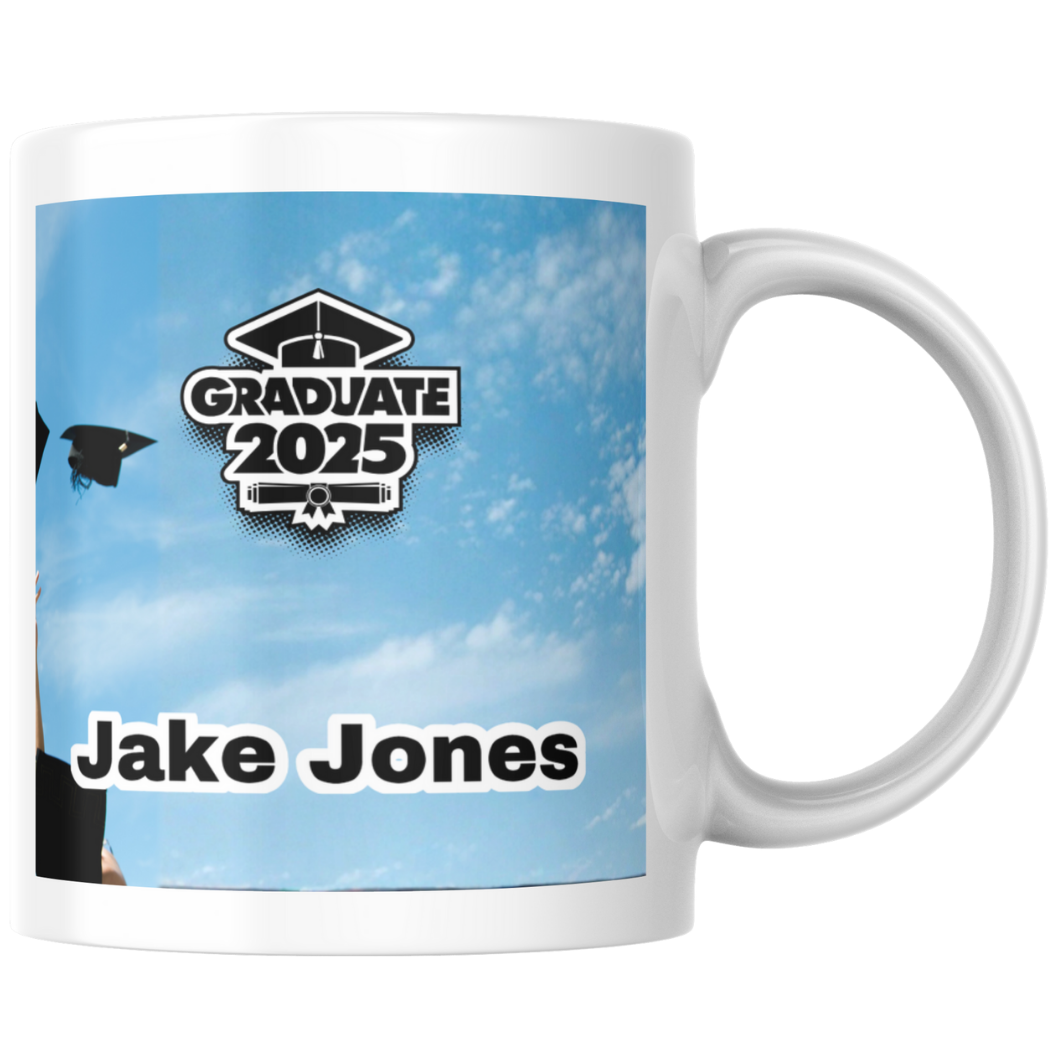 Personalised Graduation Mug – “Graduate” Design with Name and Year