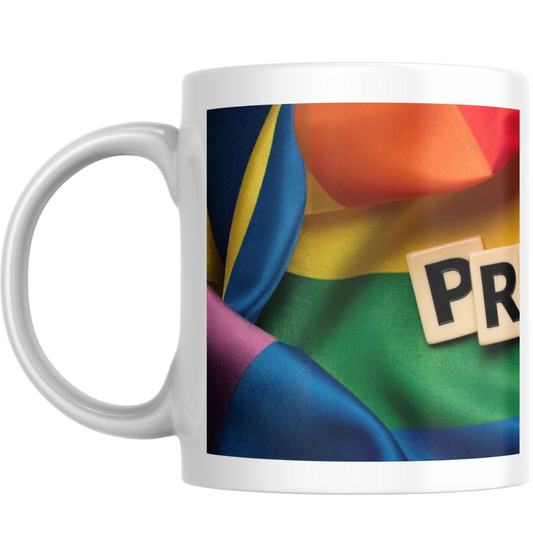 Pride Scrabble Tiles Mug – Full Wrap Design