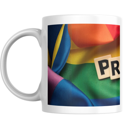 Pride Scrabble Tiles Coaster – Rainbow Design