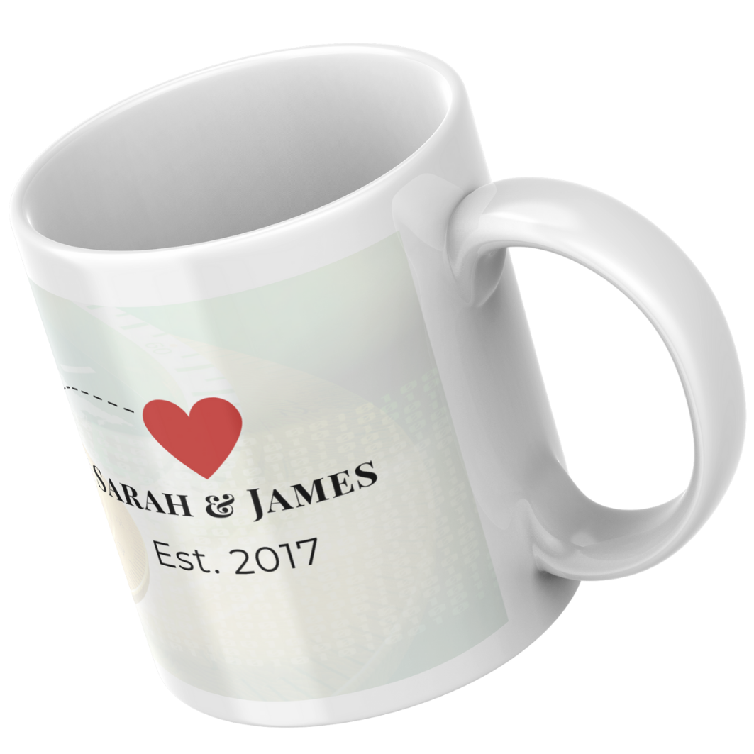 Couples Coordinates Mug Set – Personalised Location Gift