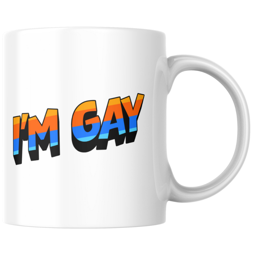“Just in Case I’m Gay” Rainbow Mug