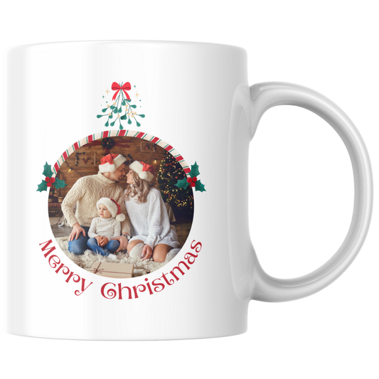 Personalised Family Christmas Mug & Coaster Set – Family Photo Gift