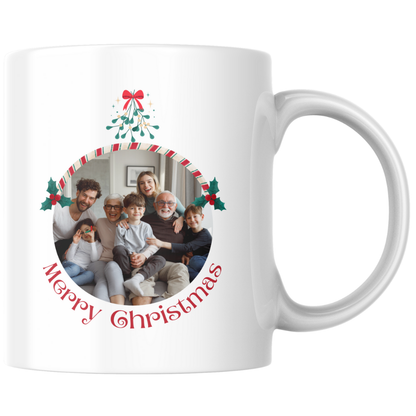 Personalised Family Christmas Mug & Coaster Set – Family Photo Gift
