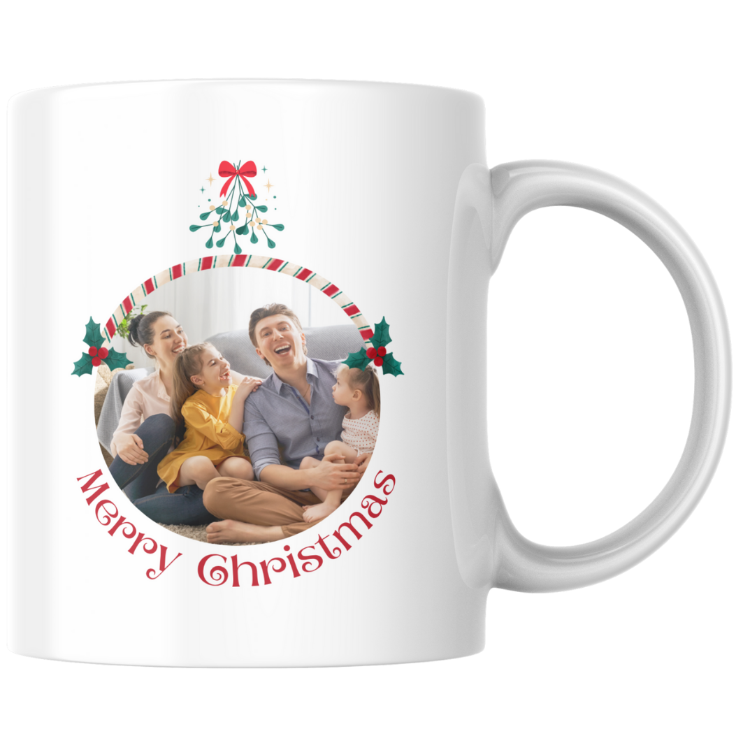 Personalised Family Christmas Mug & Coaster Set – Family Photo Gift