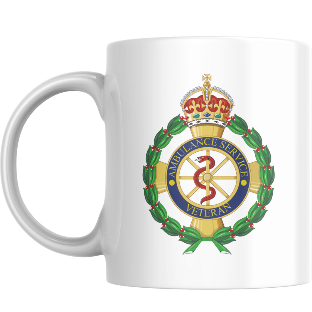 NHS Ambulance Service Veterans Mug – UK Ambulance Veteran Badge