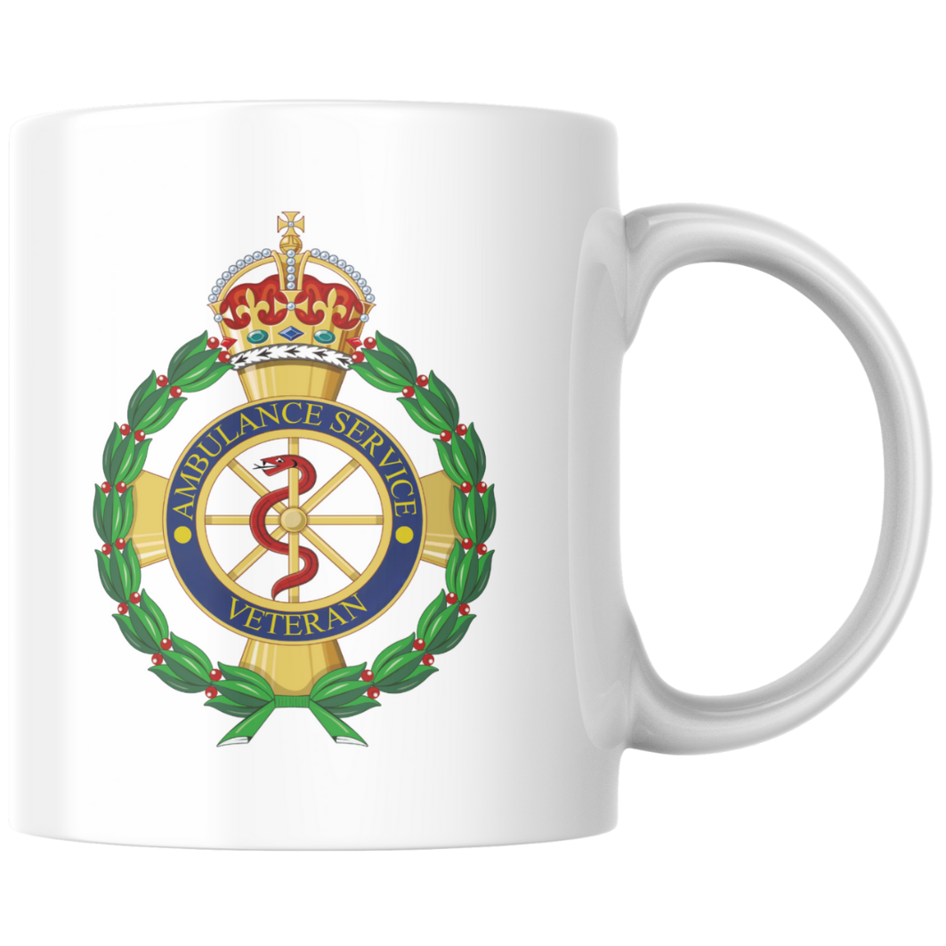 NHS Ambulance Service Veterans Coaster – Blue Light Background