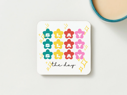 Slay the Day Rainbow Mug & Matching Coaster – Colourful Pride Gift
