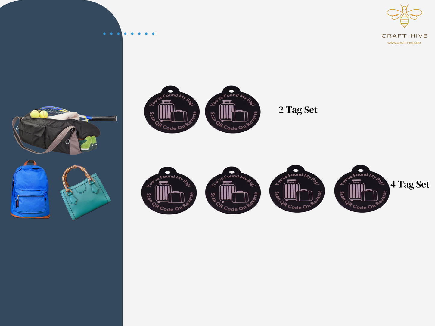 Lost Bag Tags Personalised Custom Engraved Address Tags Perfect for all bags (2 Tags included)