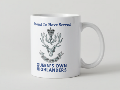 Queen's Own Highlanders Veterans Mug
