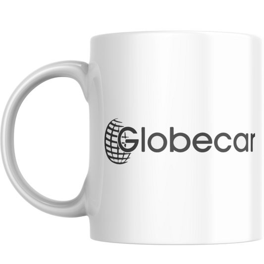Globecar Motorhome Mug manufacturer logo the perfect motorhome accessory