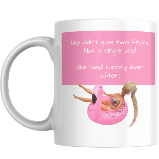 Adult Humour “Happily Ever After” Doll Mug – Relaxing Rubber Ring Design
