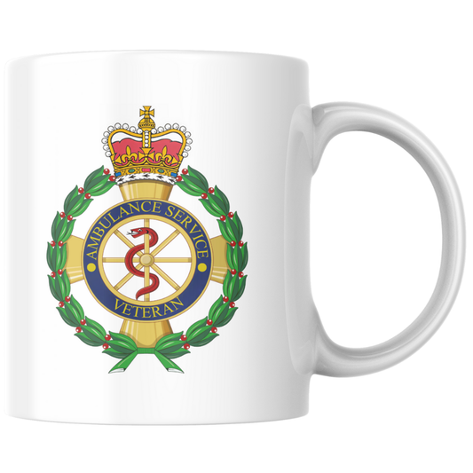 NHS Ambulance Service Veterans Mug – UK Ambulance Veteran Badge