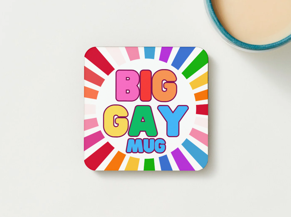 BIG GAY MUG – Rainbow Colour Design