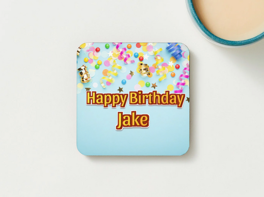 Happy Birthday Personalised Coasters SET of 2 or more