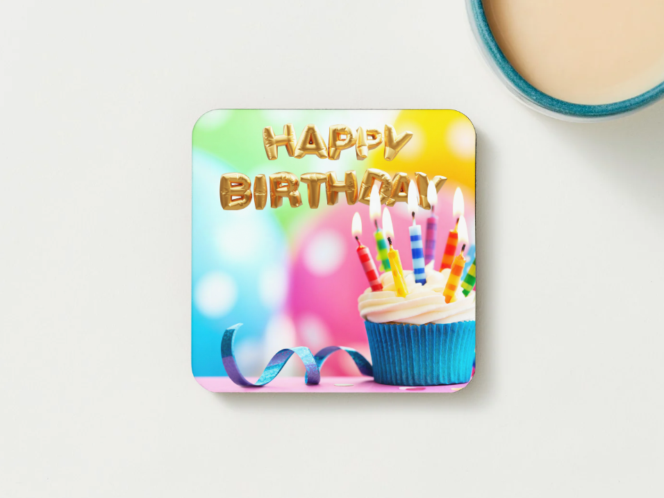 🎉 Birthday Celebration Coasters – Fun & Personalised Gift (Sets of 2 or More)