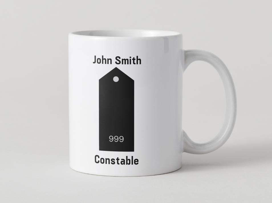 Police Mugs UK Veteran Personalised Epaulettes