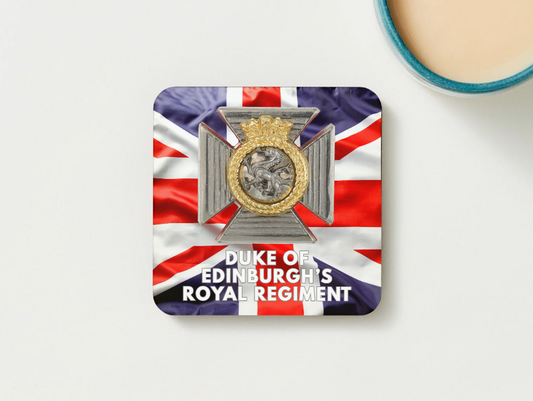 Duke of Edinburgh Royal Regiment Military Coaster set of 2 or 4