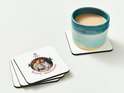 Personalised Christmas Mug & Coaster Set – Family Photo Gift