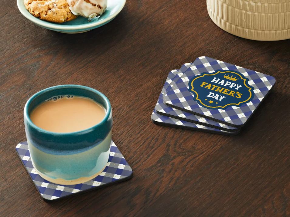 Father's Day Coasters SET of 2 or 4 Happy Fathers Day