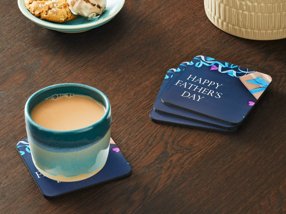 Father's Day Coasters SET of 2 or 4 Happy Fathers Day