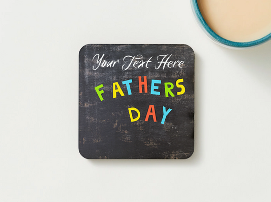 Father's Day Coasters SET of 2 or 4 Happy Fathers Day Personalised
