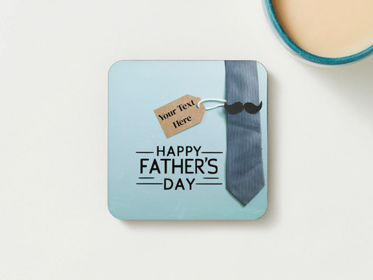 Father's Day Coasters SET of 2 or 4 Happy Fathers Day Personalised