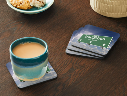 Graduation Coasters SET of 2 or more Personalised Graduation Just Ahead