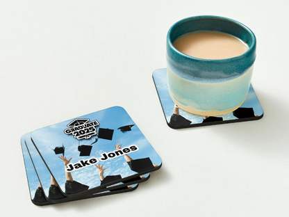 Graduation Coasters SET of 2 or more Personalised Graduate 2025